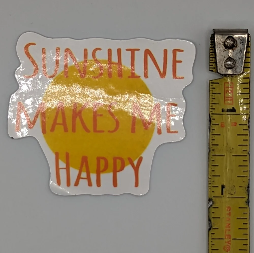 Sunshine Makes Me Happy Sticker - Picture 2 of 2